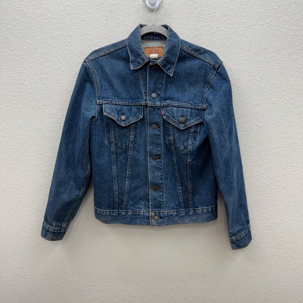 VTG Levis Type III 3 Blue Denim Trucker Jean Jacket 70595 0213 Mens 38 USA Made